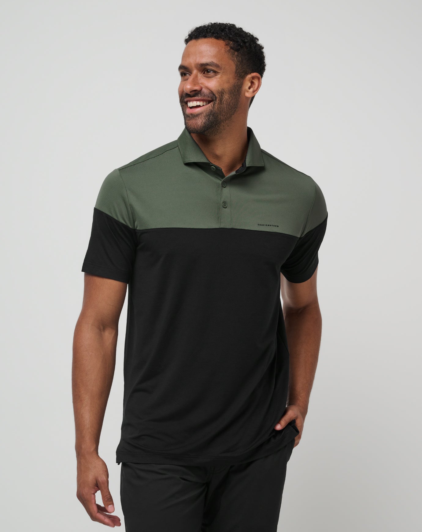 TravisMathew | Heater Pro Color Block Polo - Dark Olive