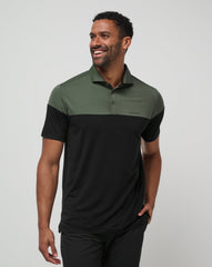 TravisMathew | Heater Pro Color Block Polo - Dark Olive