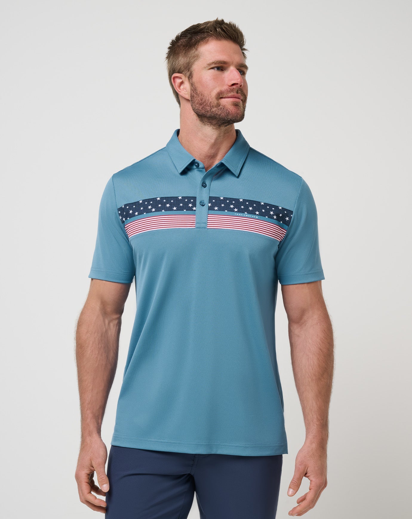 TravisMathew | Good Good Patriot Polo - Captains Blue