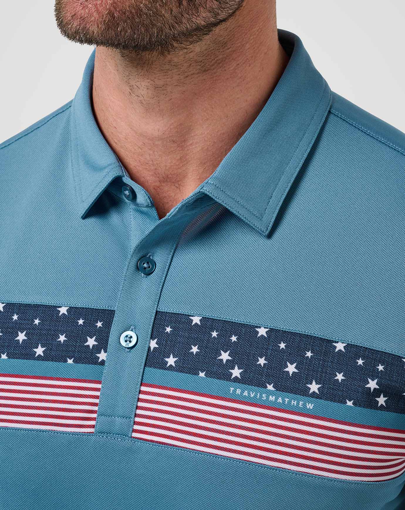 TravisMathew | Good Good Patriot Polo - Captains Blue