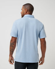 TravisMathew | Los Angeles Dodgers Playoff Pitch Polo - Heather Blue