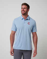 TravisMathew | Chicago Cubs Playoff Pitch Polo - Heather Blue