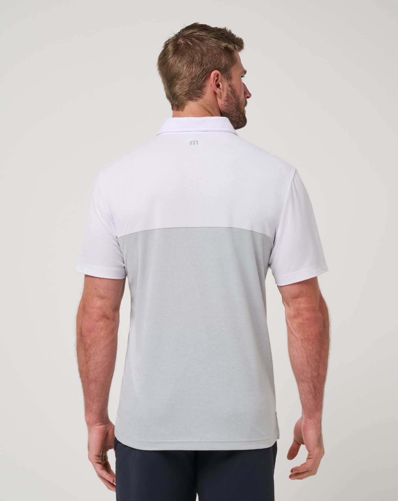 TravisMathew | Iowa Drop Back Polo - White/Heather Grey