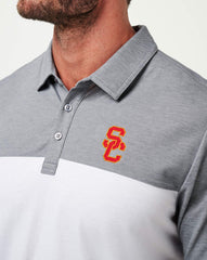TravisMathew | USC The Rudds 2.0 Polo - Heather Quiet Shade/White