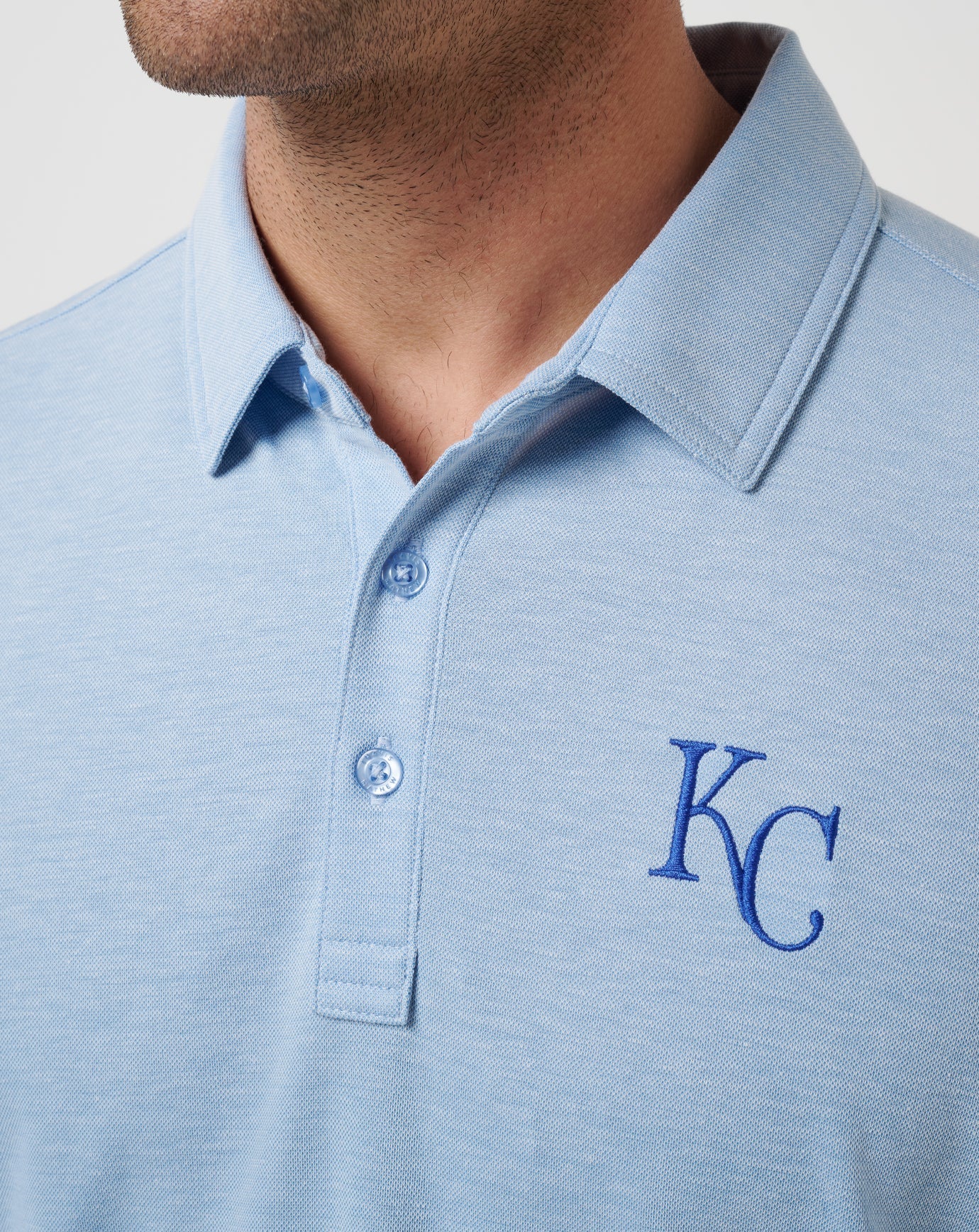 TravisMathew | Kansas City Royals Playoff Pitch Polo - Heather Blue