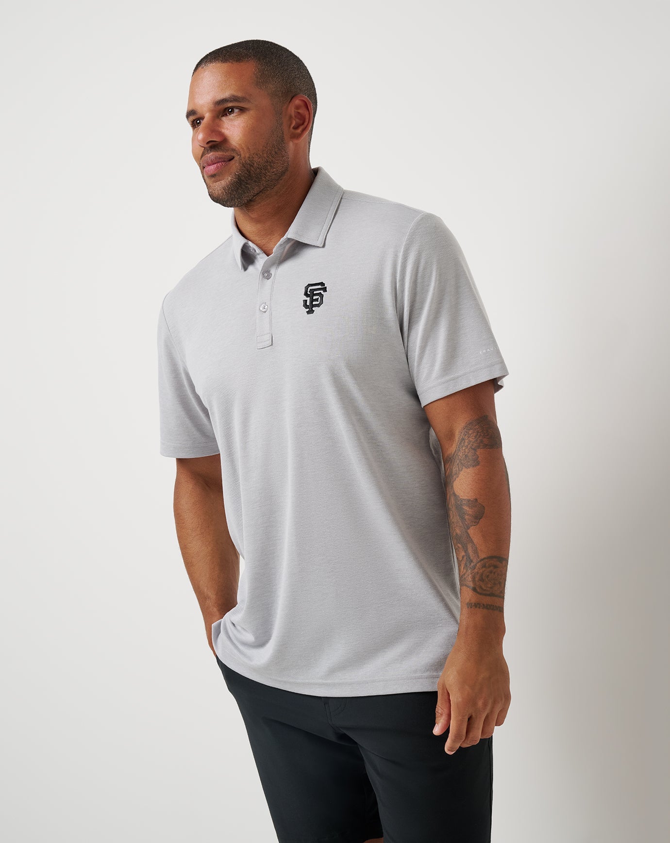 TravisMathew | San Francisco Giants Playoff Pitch Polo - Heather Grey