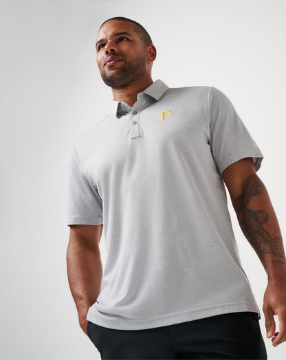 TravisMathew | Pittsburgh Pirates Playoff Pitch Polo - Heather Grey