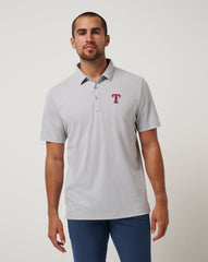 TravisMathew | Texas Rangers Playoff Pitch Polo - Heather Grey