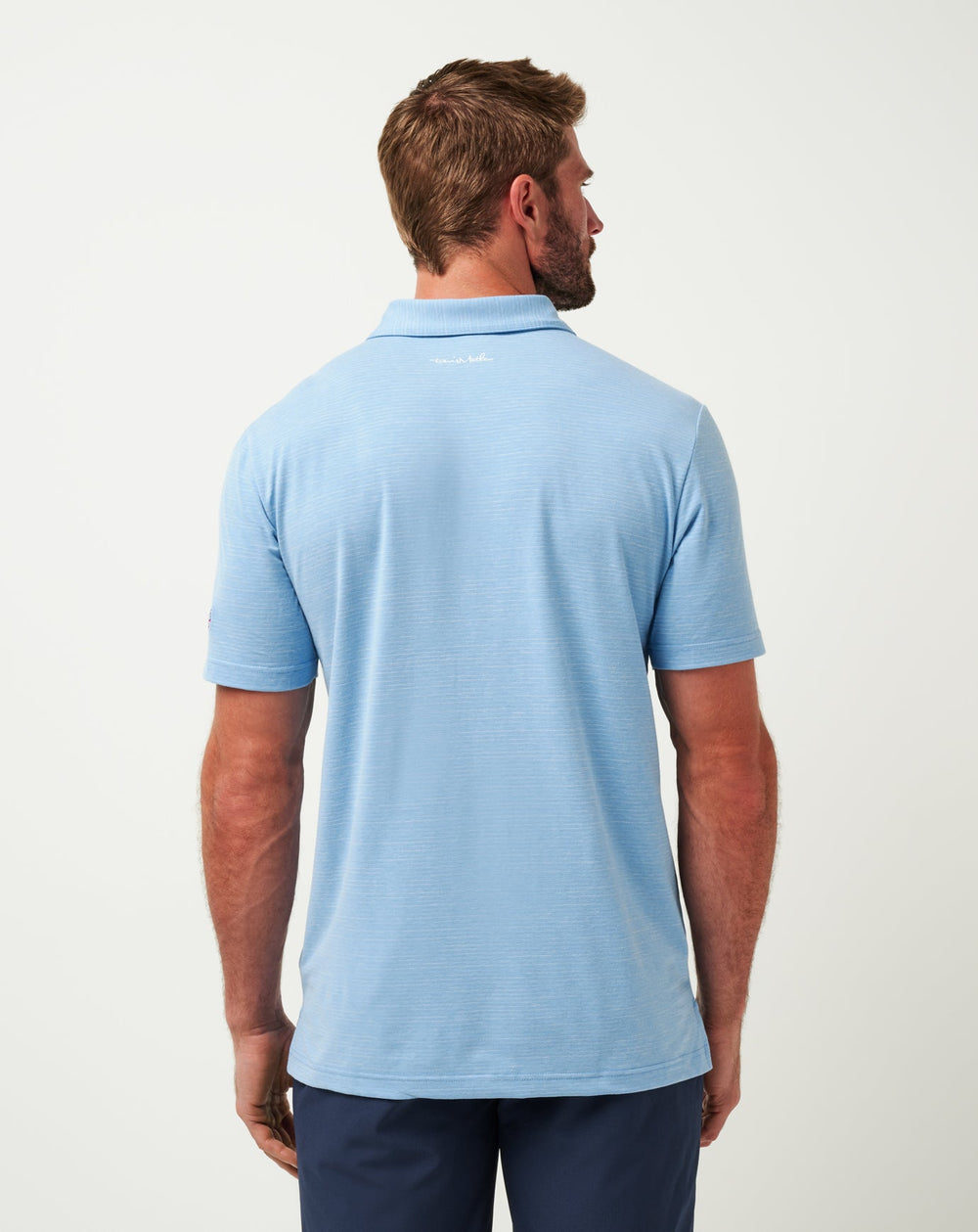 TravisMathew | Texas Rangers The Heater Polo - Heather Heritage Blue