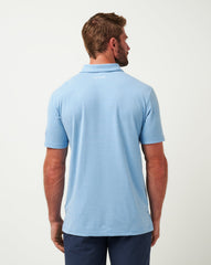 TravisMathew | Texas Rangers The Heater Polo - Heather Heritage Blue