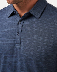 TravisMathew | Atlanta Braves The Heater Polo - Vintage Indigo/Black