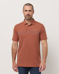 TravisMathew | The Heater Chest Stripe Polo - Maple