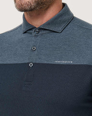 TravisMathew | Rudder Runner Polo - Heather Total Eclipse
