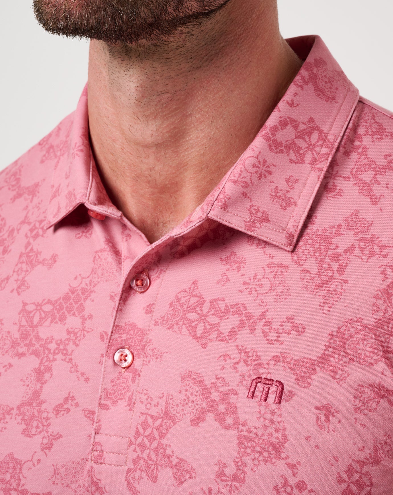 TravisMathew | Featherweight Steep Wave Polo - Dusty Rose