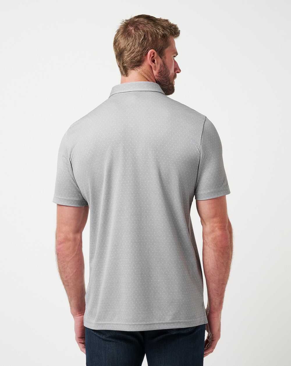 TravisMathew | Handsome Town 3.0 Polo - Heather Light Grey