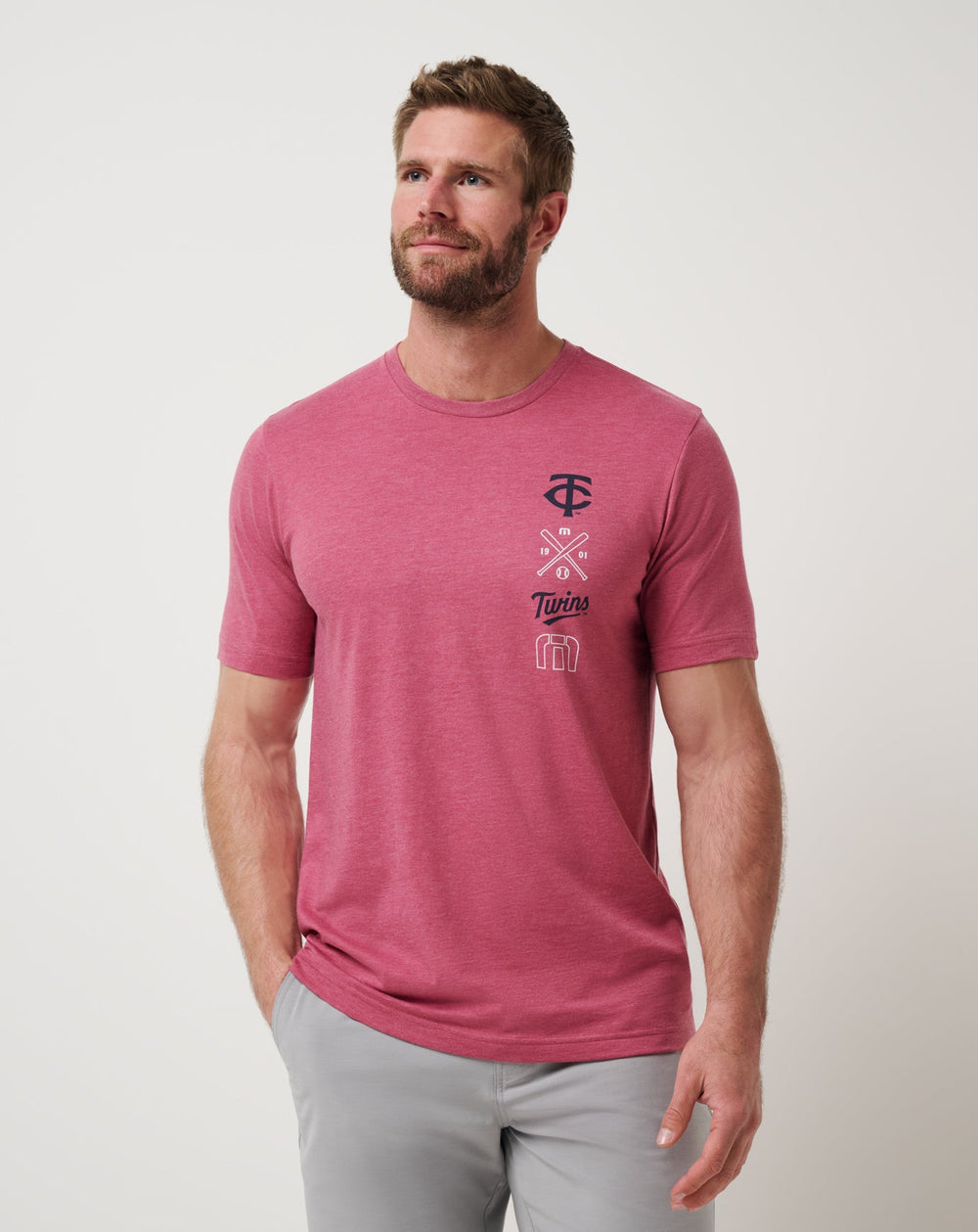 TravisMathew | Minnesota Twins Sunset Slam 2.0 Tee - Heather Red