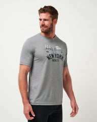 TravisMathew | New York Yankees Strike One Tee - Heather Grey
