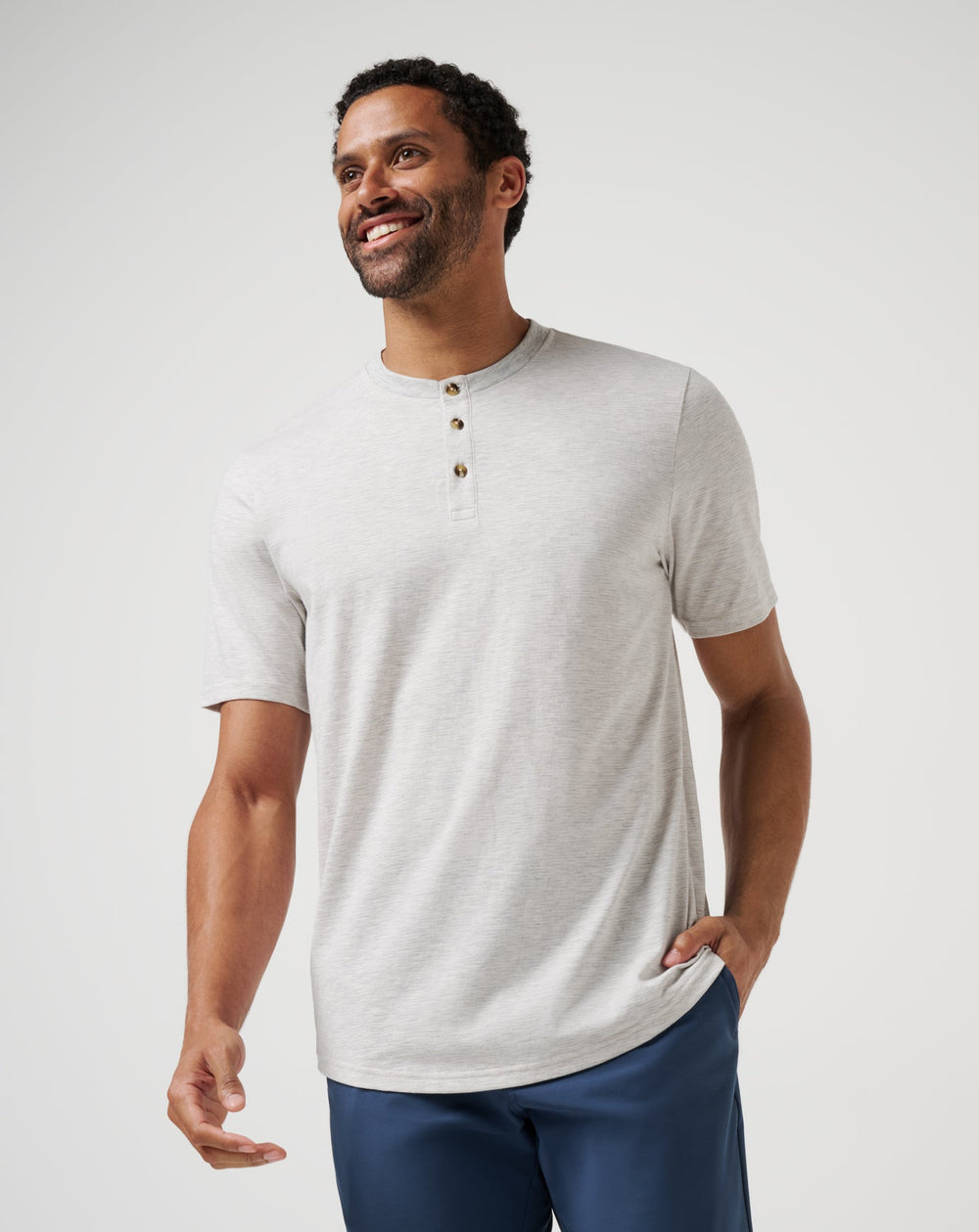 TravisMathew | All Adrift Tee - Heather Light Grey