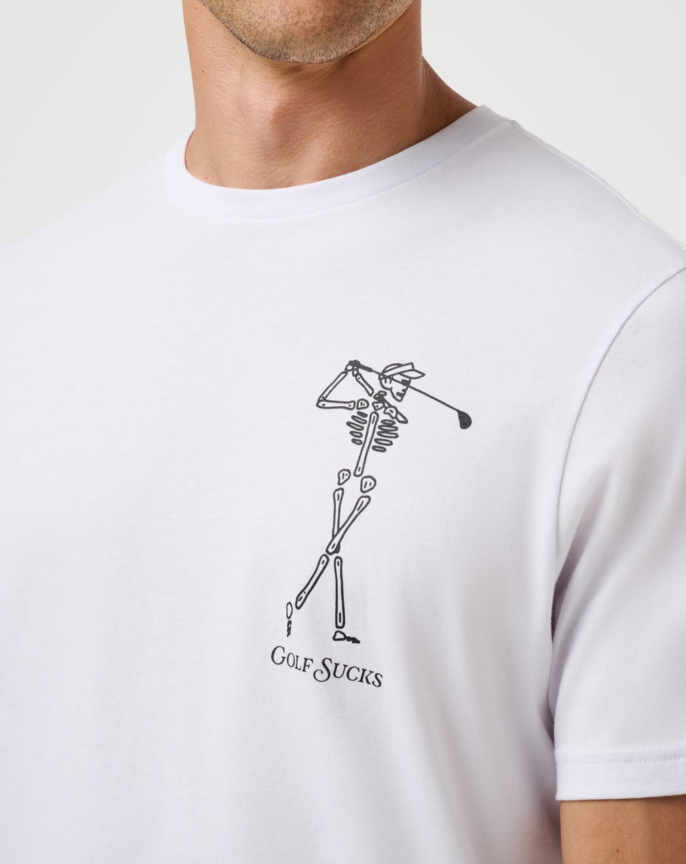 TravisMathew | Golf Sucks Tee - White