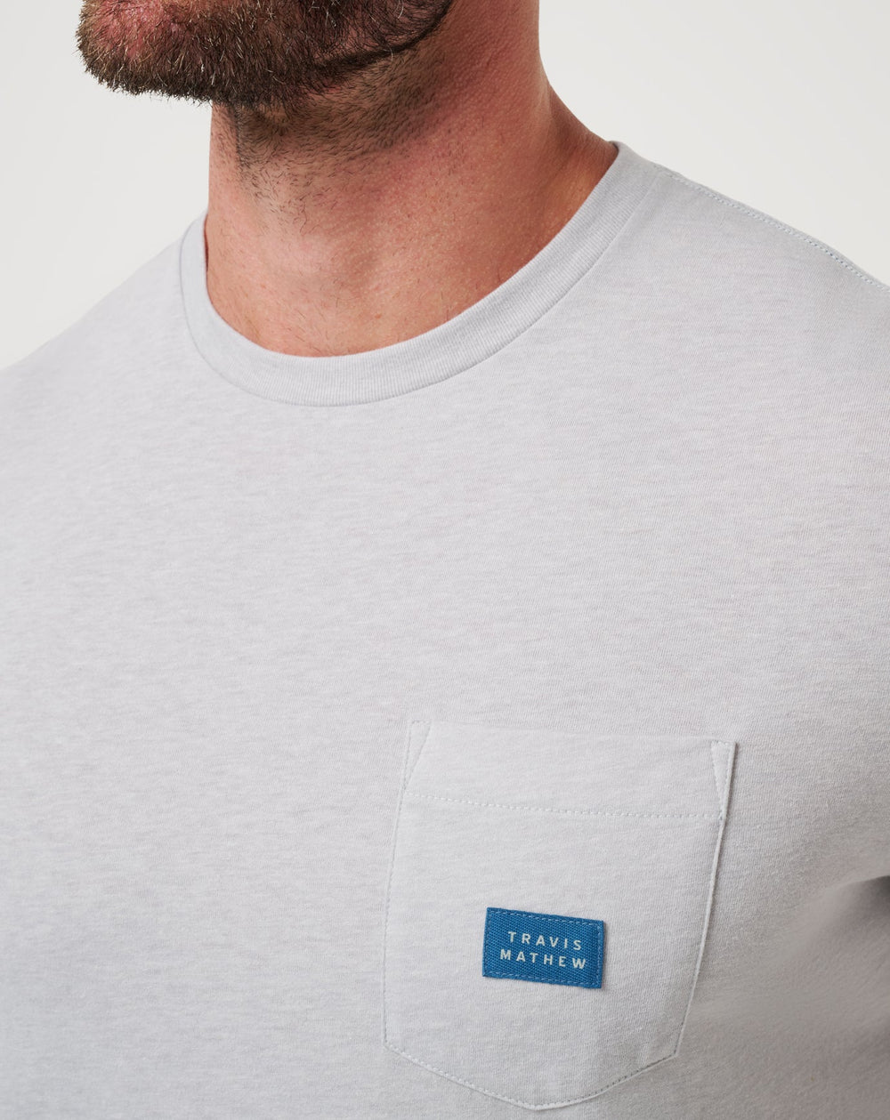 TravisMathew | Travel Diary Tee - Heather Light Grey
