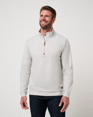 TravisMathew | Cloud Sweater Quarter Zip - Heather Grey