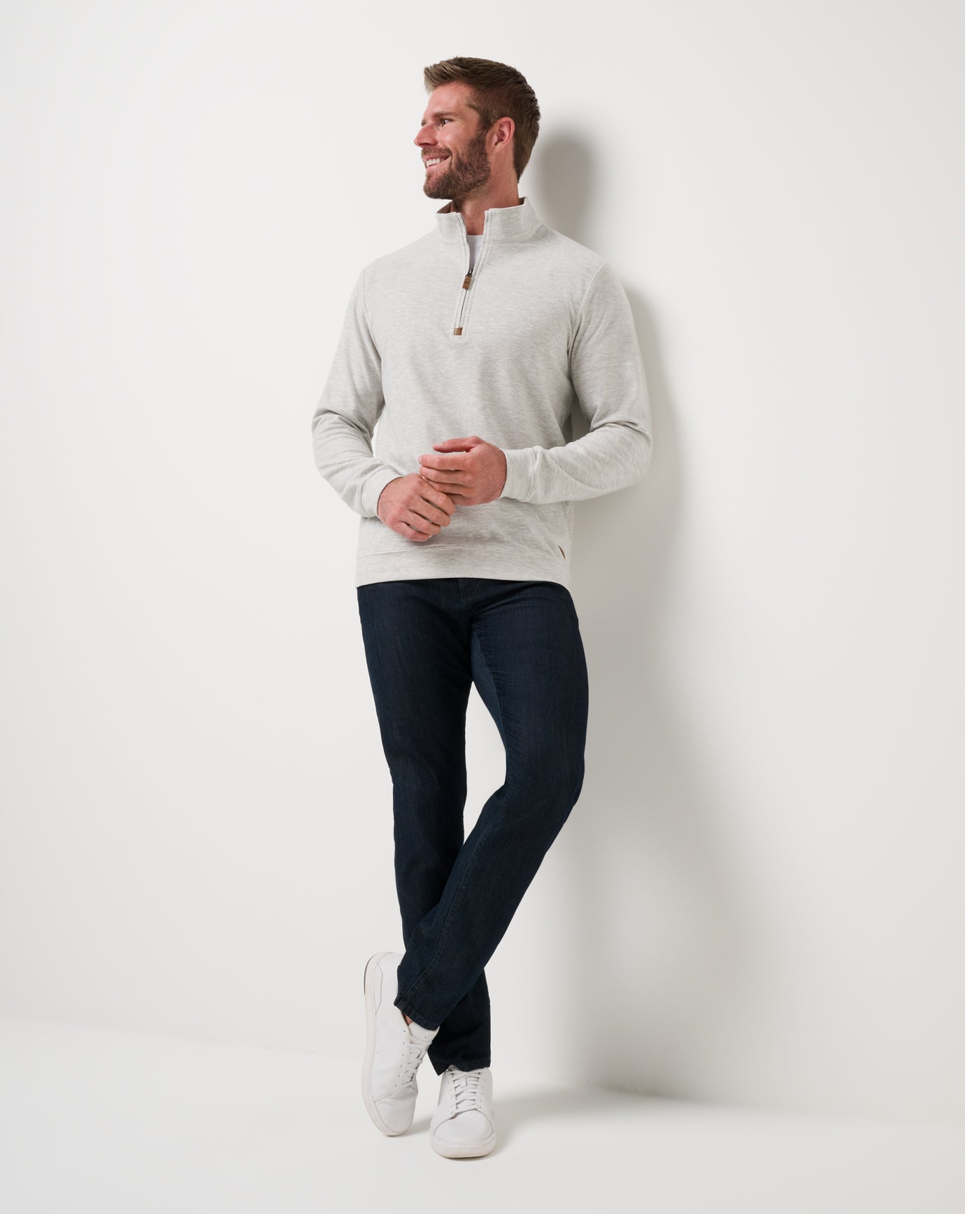 TravisMathew | Cloud Sweater Quarter Zip - Heather Grey