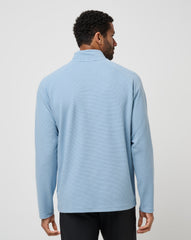 TravisMathew | Performance Waffle Quarter Zip - Dusty Blue