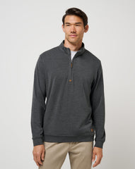 TravisMathew | Cloud Sweater Quarter Zip - Heather Black