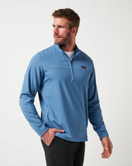 TravisMathew | Wanderlust Quarter Zip - Copen Blue