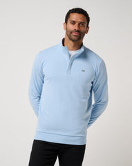 TravisMathew | Cloud Quarter Zip 2.0 - Heather Powder Blue
