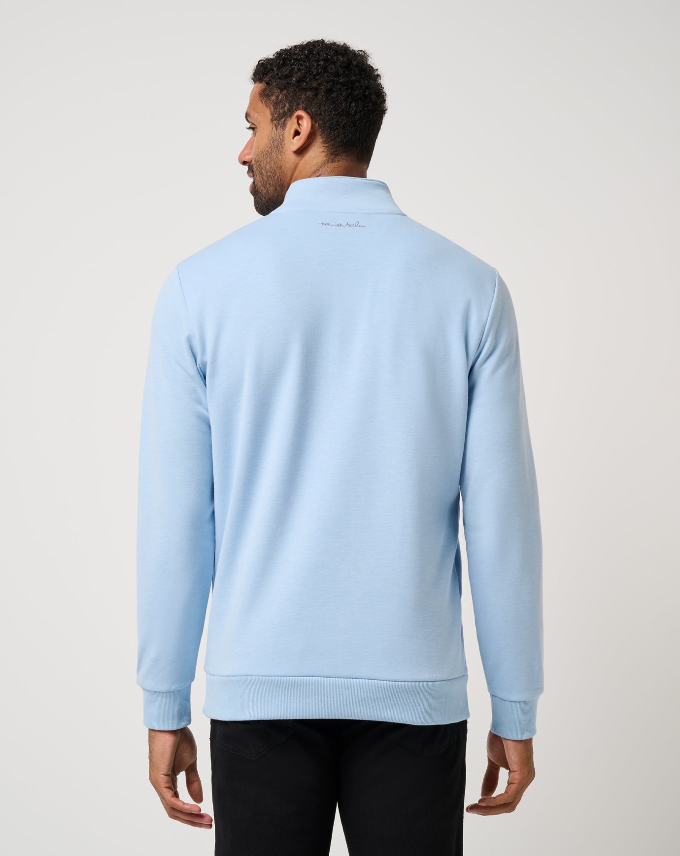 TravisMathew | Cloud Quarter Zip 2.0 - Heather Powder Blue