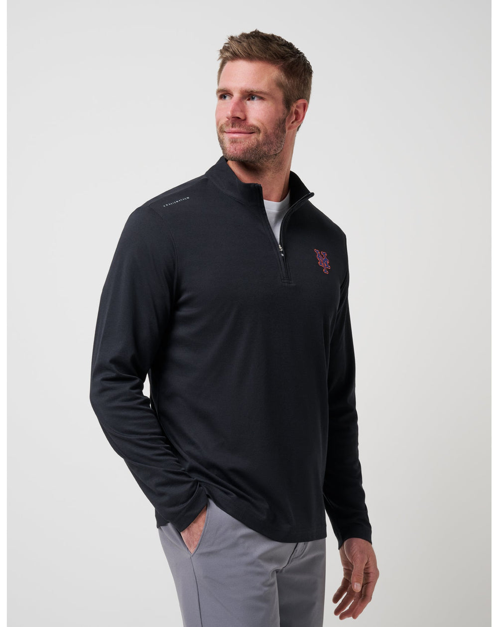 TravisMathew | New York Mets Time To Tailgate Quarter Zip - Black