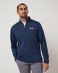 TravisMathew | Atlanta Braves Time To Tailgate Quarter Zip - Navy