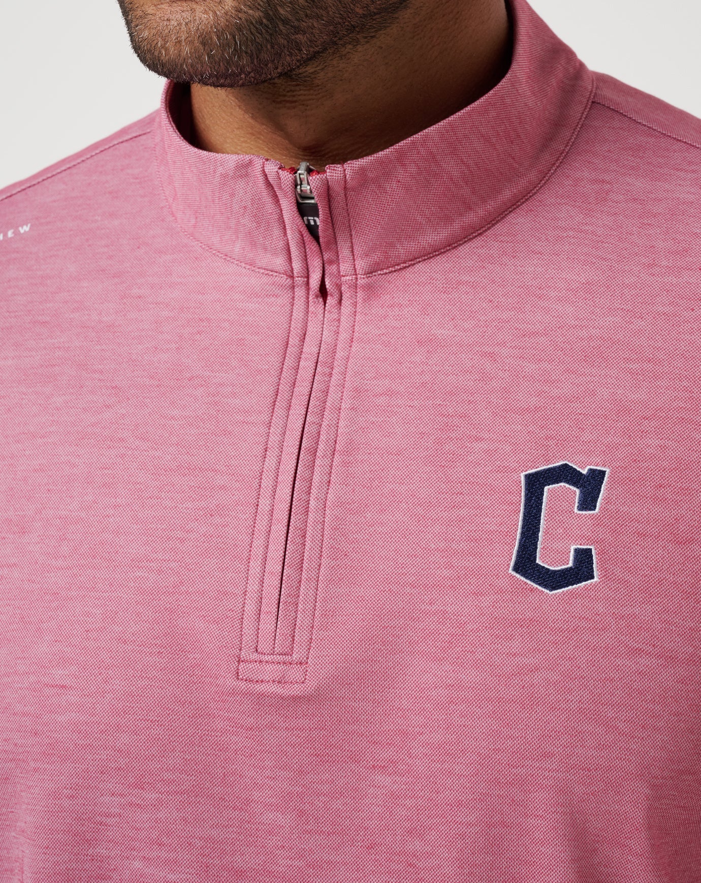 TravisMathew | Cleveland Guardians Time To Tailgate Quarter Zip - Heather Red
