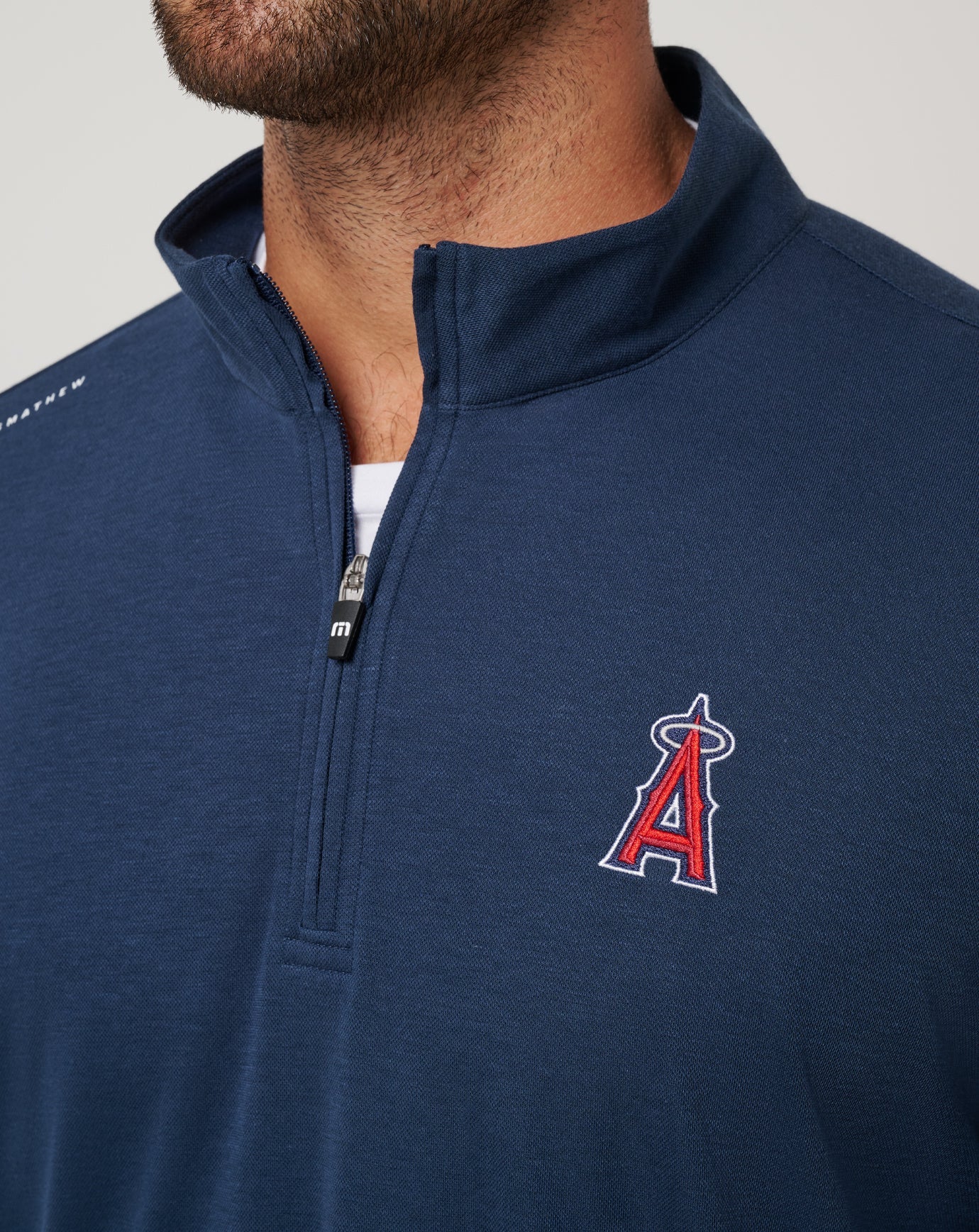 TravisMathew | Los Angeles Angels Time To Tailgate Quarter Zip - Navy