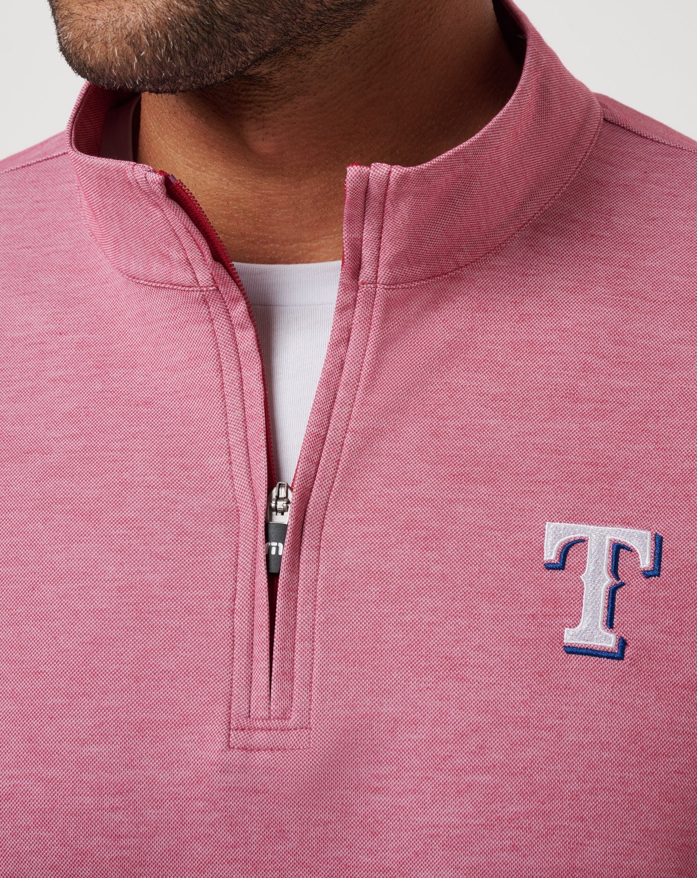 TravisMathew | Texas Rangers Time To Tailgate Quarter Zip - Heather Red