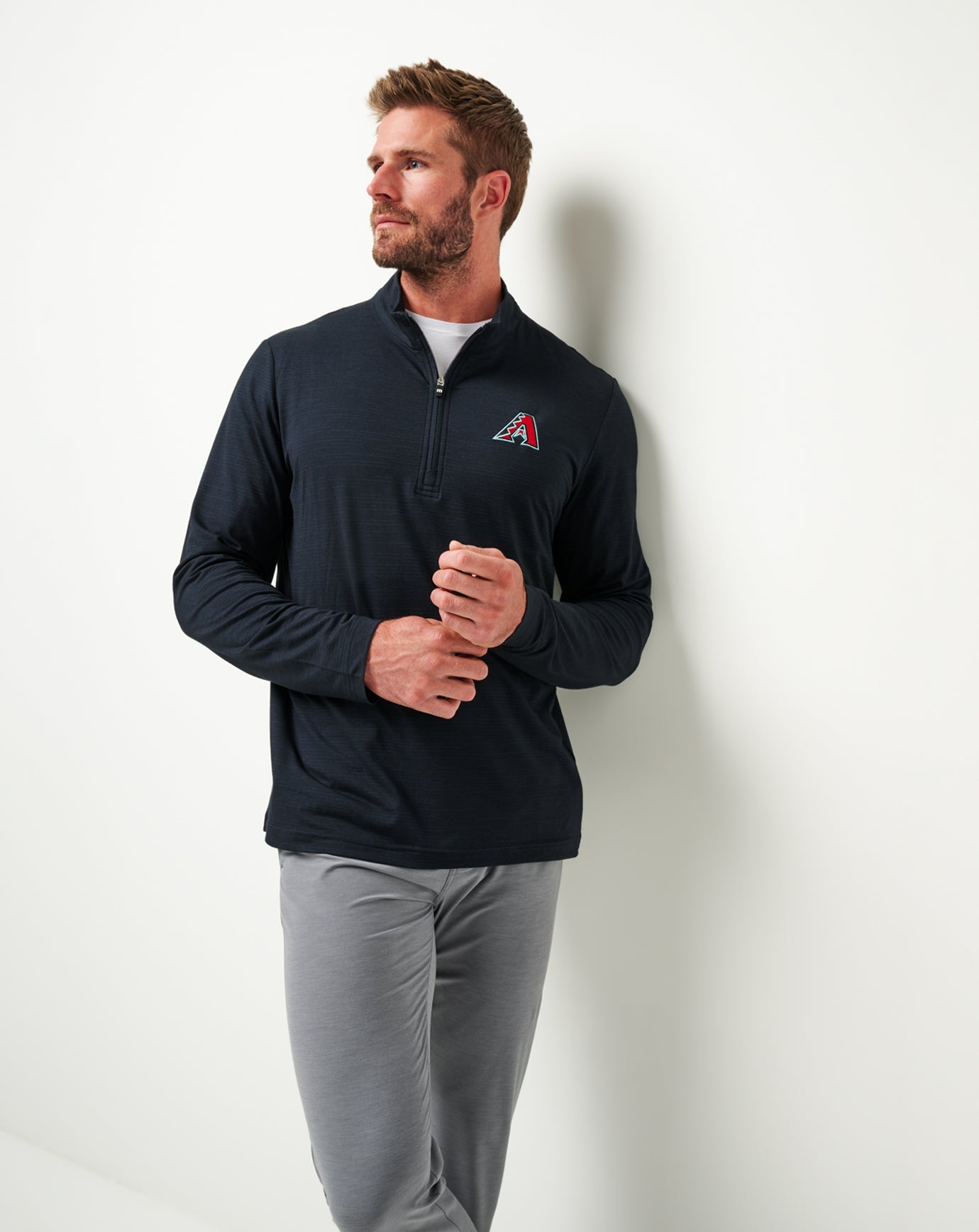 TravisMathew | Arizona Diamondbacks The Heater Quarter Zip - Black
