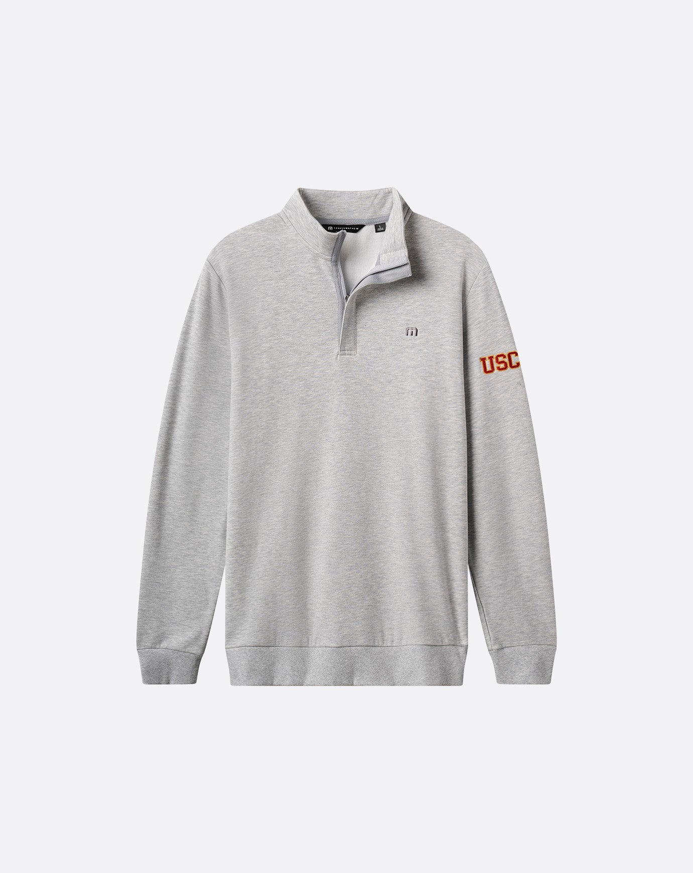 TravisMathew | USC Cloud Quarter Zip 2.0 - Heather Light Grey