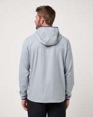 TravisMathew | Out Of Pocket Hooded Quarter Zip - Heather Light Grey