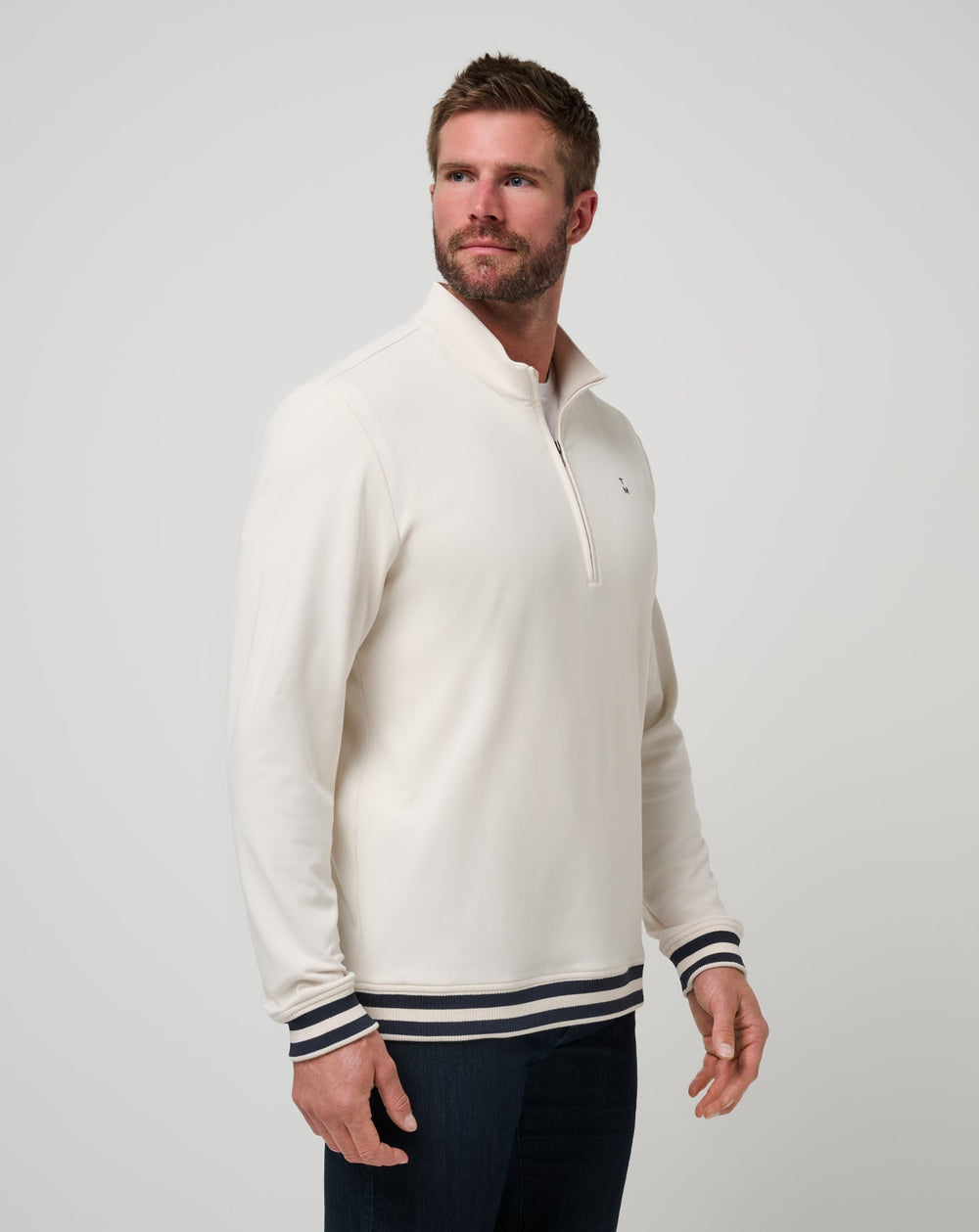TravisMathew | Happier Hour Quarter Zip - Birch