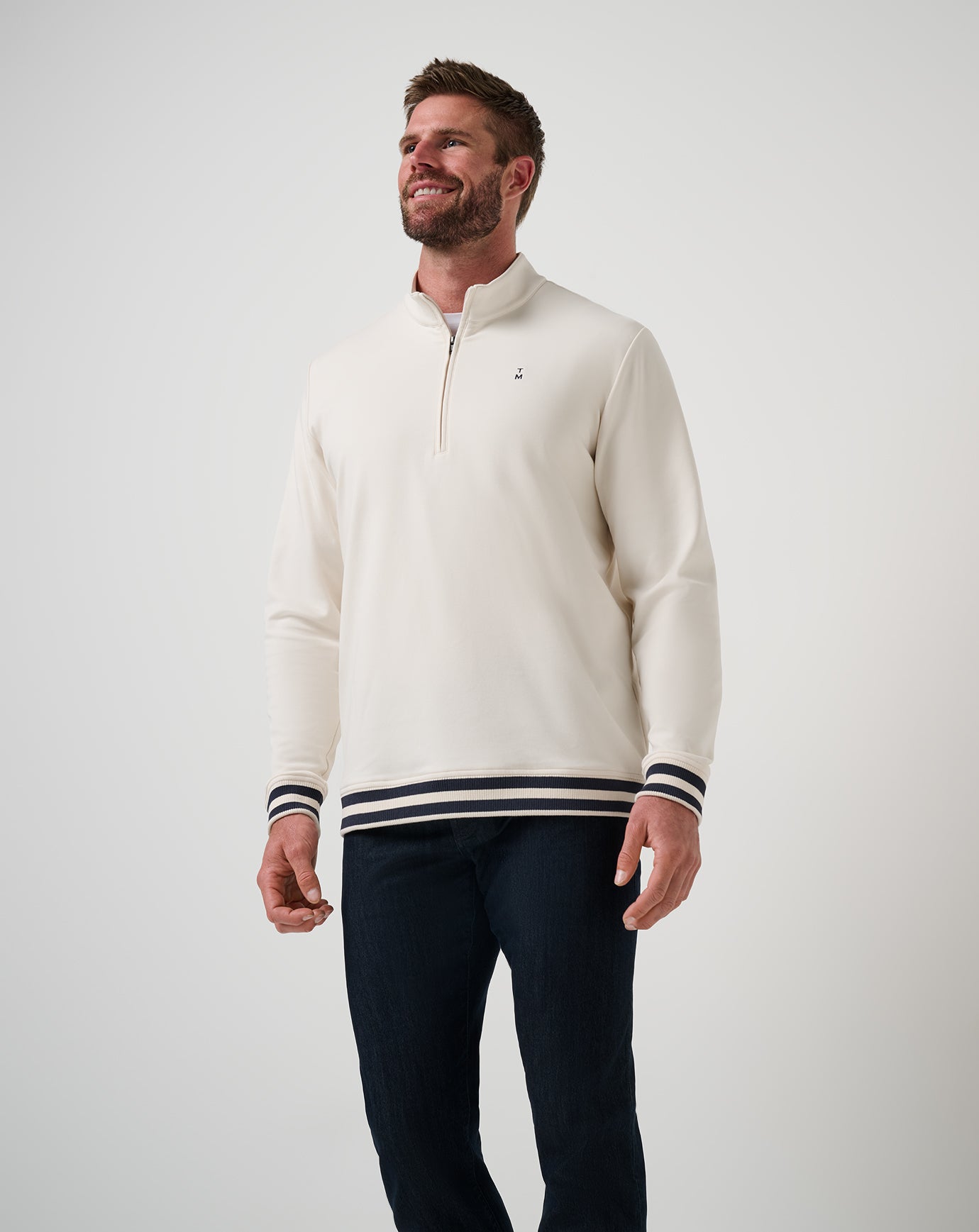 TravisMathew | Happier Hour Quarter Zip - Birch