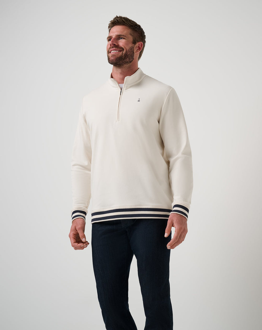 TravisMathew | Happier Hour Quarter Zip - Birch