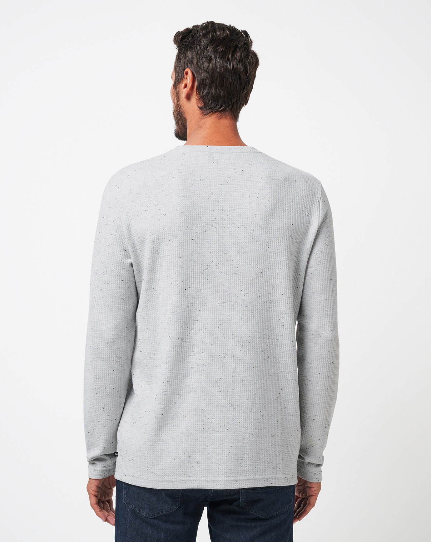 TravisMathew | Cloud Waffle Crew - Heather Light Grey