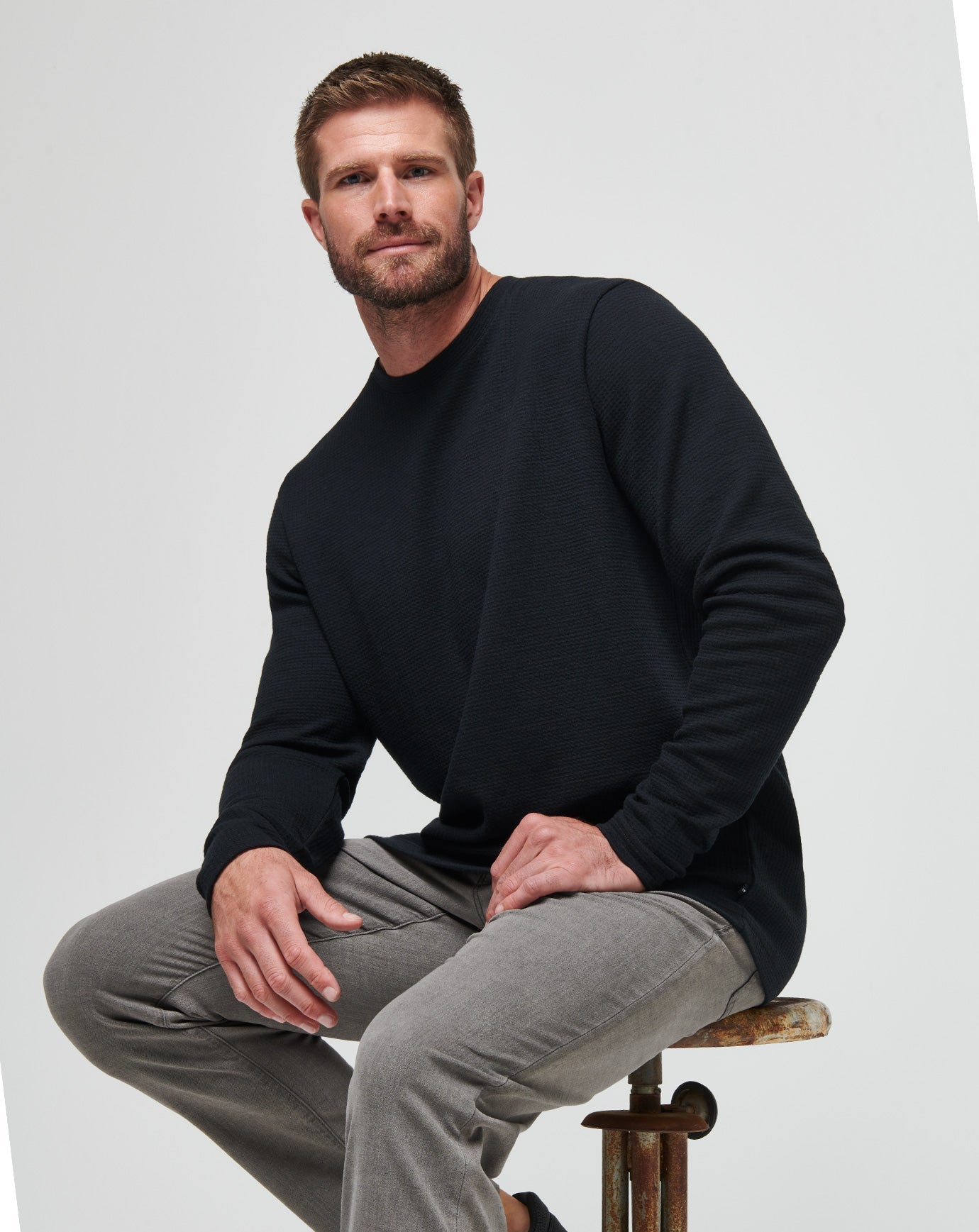 TravisMathew | Cloud Waffle Crew - Black