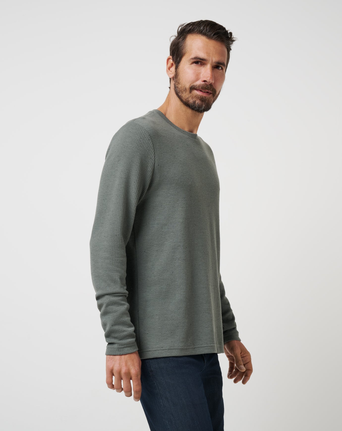 TravisMathew | Cloud Waffle Crew - Dark Olive