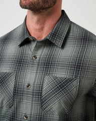 TravisMathew | Cloud Flannel Plaid Button-Up - Dark Olive