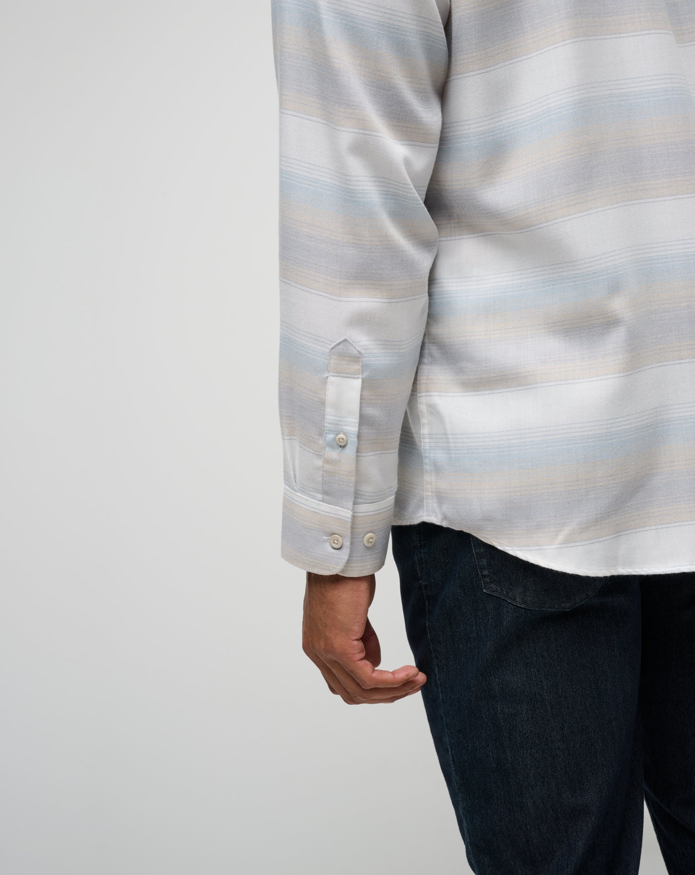 TravisMathew | Cloud Flannel Stripe Button-Up - Oxford Tan