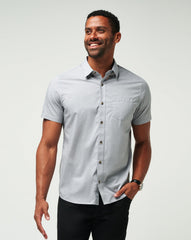 TravisMathew | Across The Pond Button-Up - Heather Sleet