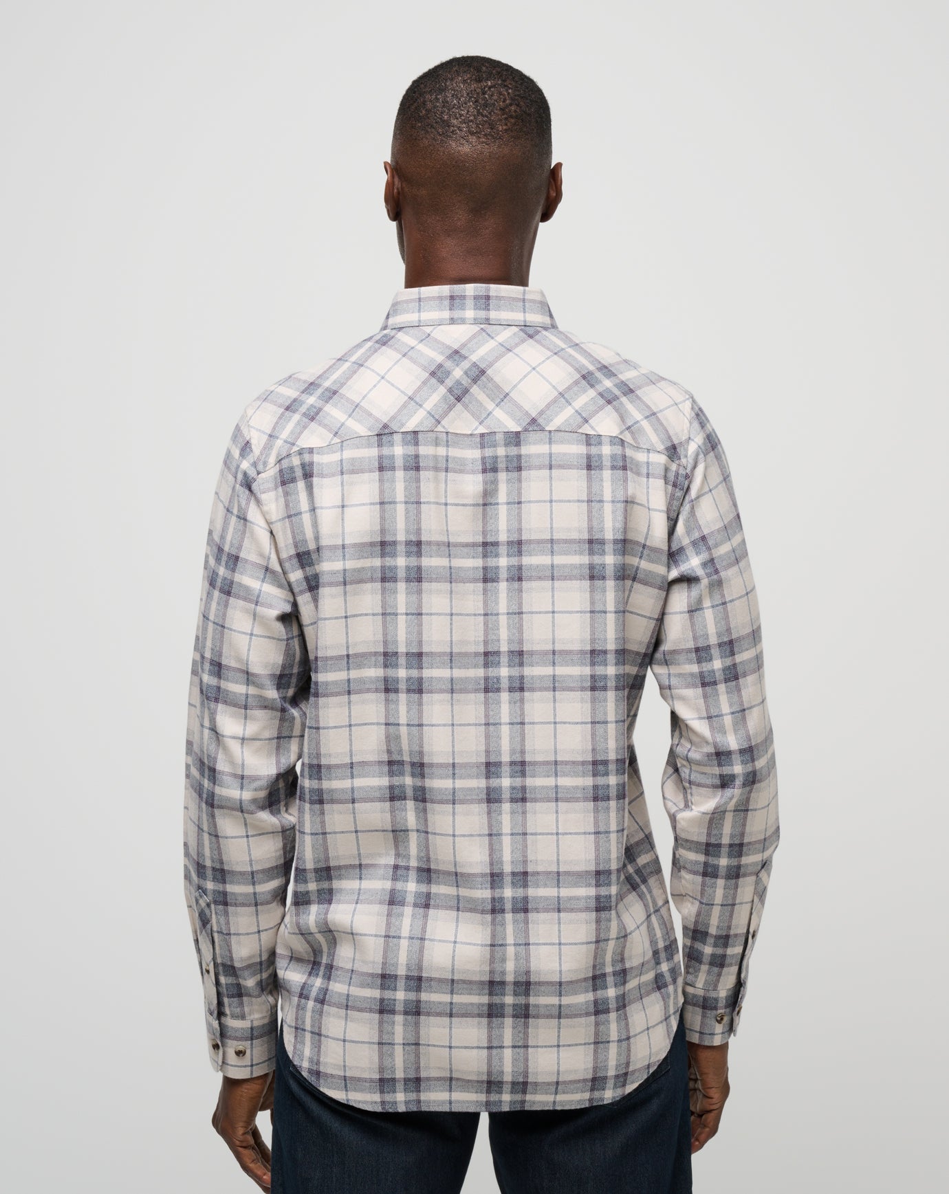 TravisMathew | Cloud Flannel Plaid Button-Up - Oxford Tan/Plum