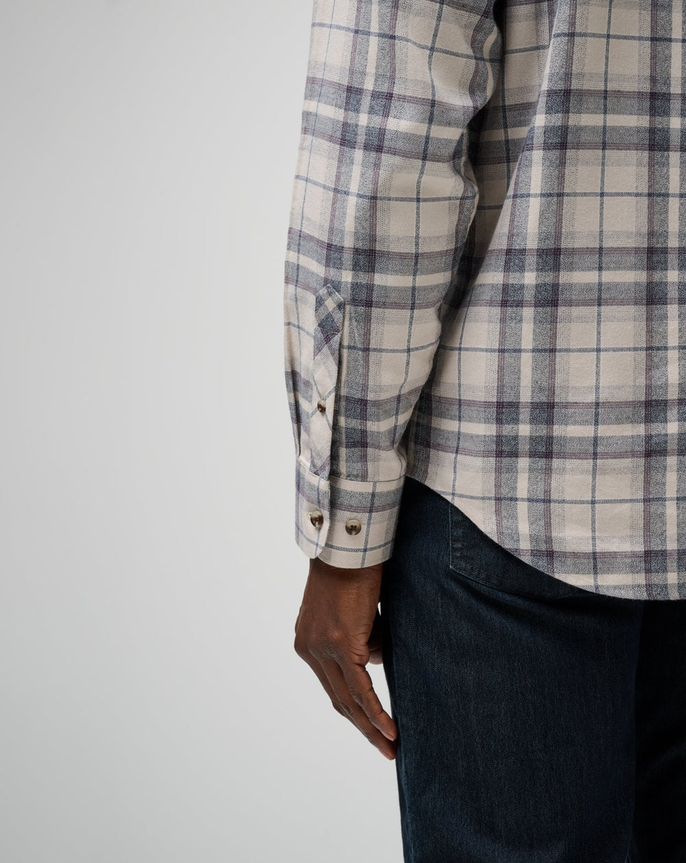 TravisMathew | Cloud Flannel Plaid Button-Up - Oxford Tan/Plum